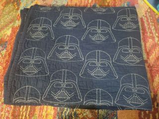Pottery Barn Kids Star Wars Darth Vader Full/queen Quilt Comforter Blanket Rare
