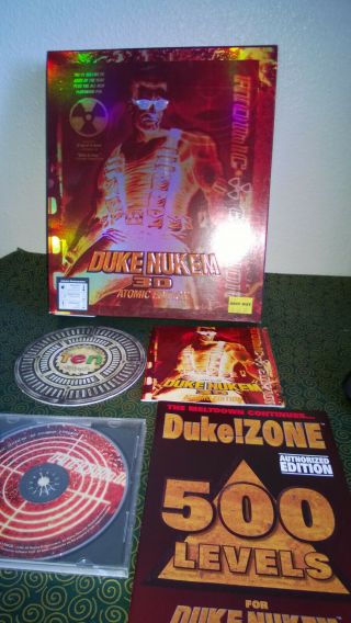 Duke Nukem 3d Atomic Edition - Vintage Pc Game - Rare 1996 Big Box