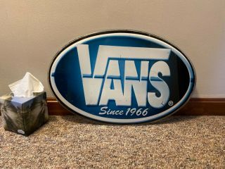 Vintage Vans Skateboard Store Display Pos Sign Gift Rare Mancave Item 1966