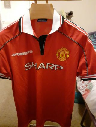 Rare Old Manchester United 1998 Football Shirt Size Adults Large