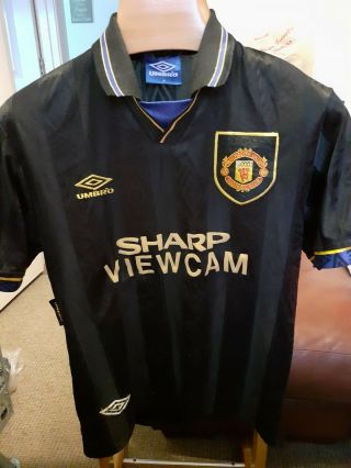Rare Old Manchester United Away 1993 Football Shirt Size Adults Medium