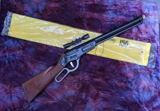 Extremely Rare Cap Daisy Lever Action Model 156 Pop Gun Rifle & Scope