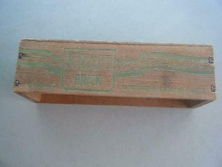 Vintage Craft Brick Wooden Cheese Box 2lbs