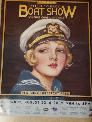 5th Annual Antique And Classic Boat Show On Pewaukee Lake 2009 Poster