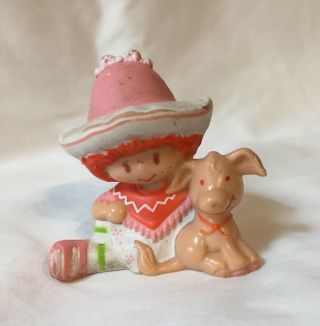 Vintage Strawberry Shortcake Doll Pvc Figure Cafe Ole W/ Burrito/pet