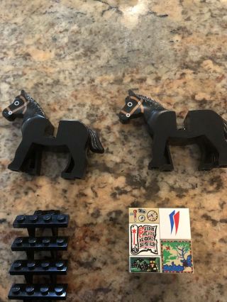 Lego Vintage Castle Knight Black Horse Stairs Cannon Curved Top Arch Castle Door 2