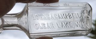 Antique Lorne A.  Campbell M.  D.  Clear Lake Wisconsin Medicine Bottle