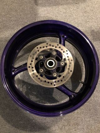 2011 - 2019 Suzuki Gsxr 600 - 750 Rear Rim,  Rear Wheel,  Straight,  Rare Purple Color