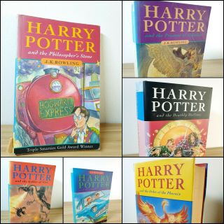 Harry Potter Bundle Of 6 Books | 2 Hardbacks | Some First Editions | Rare | All