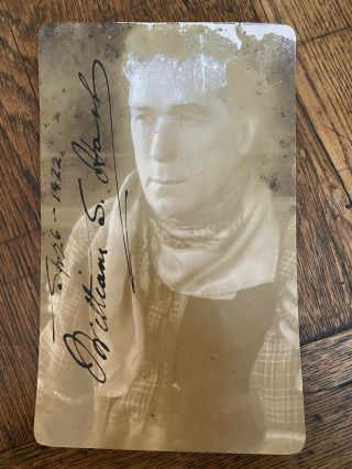 William S Hart Hand Signed Autograph Photo Silent Film Western Star Rare