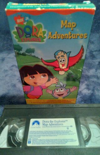 Dora The Explorer: Map Adventures (vhs) Vg Cond.  Rare.  Nick Jr.  Boots.  Kids.  Nr