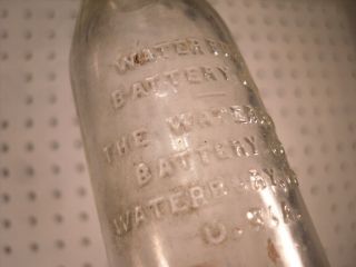 Waterbury Battery Oil Bottle Antique For Waterbury Railroad Telegraph Battery