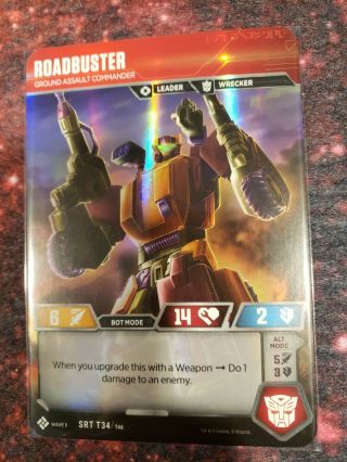 Transformers Tcg Roadbuster Wave 5 Srt 34 Rare