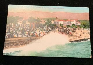 C.  1910 Antique Postcard,  The Beach At Santa Barbara,  California