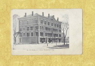 Ct Thomaston 1901 - 08 Udb Antique Postcard Bradstreet Block Conn