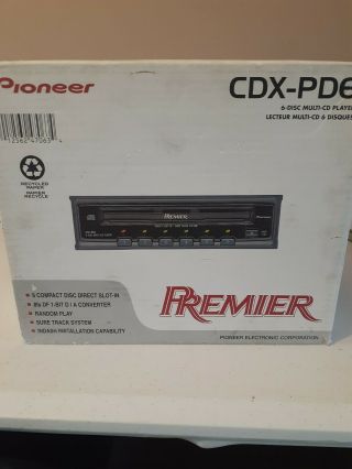 Pioneer Premier Cdx - Pd6 Indash Cd Changer Old School Rare