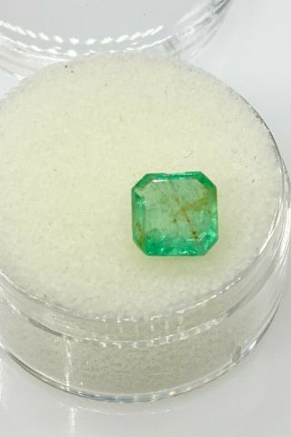 Rare $2000 1.  73ct Asscher Cut Colombian Emerald Loose Gem