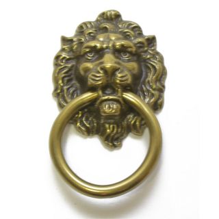Vintage Belwith Brass Plated Lion Head Ring Pull Drawer Cabinet Door Handles Usa