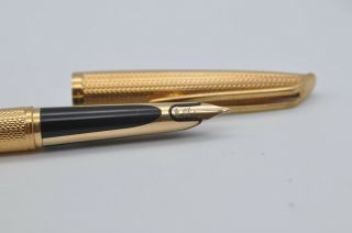 Lovely Rare Vintage Waterman Cf Gold Plated Fountain Pen - 18ct Gold Nib