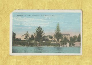 Ct East Hampton 1920s Antique Postcard Edgemere On Lake Pocotopaug Conn