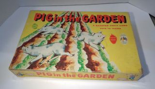 Vintage 1950s " Pig In The Garden " Game By Schaper Party Game 310 Rare