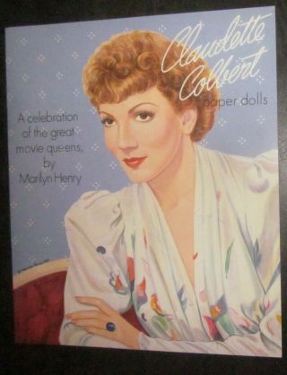 Paper Doll Set Claudette Colbert By Marilyn Henry 1994 B.  Shackman