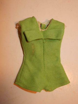 Vintage Tammy Or Barbie Clone Doll Green Romper Outfit
