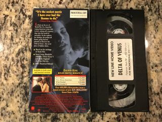 ZALMAN KING ' S DELTA OF VENUS UNRATED RARE FULL SCREENER VHS 1996 SLEAZE 2
