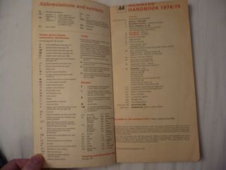 AA members ' Handbook 1974/5 - Paperback 2
