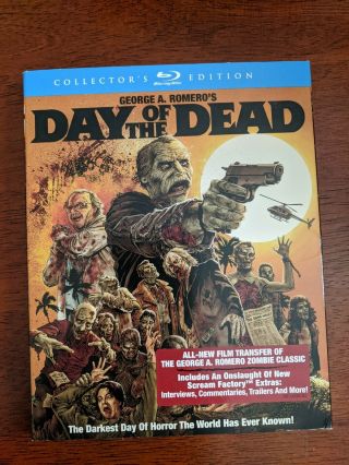 Day Of The Dead - Blu Ray 2013 Scream Factory - W/rare Slipcover George A Romero