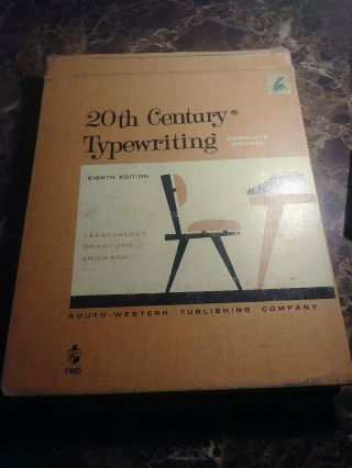 20th Century Typewriting Complete Course 1962 School Book Learn How To Type