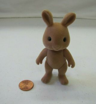 Calico Critters Sylvanian Families Brown Bunny Rabbit 3.  75 " Epoch Vintage Easter
