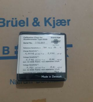 Bruel & Kjaer (brüel&kjær) Accelerometer Type 8309 Very Rare