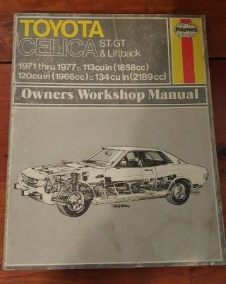 Vintage Haynes Service Shop Manuals Toyota Celica St,  Gt,  Liftback 1971 Thru 1977