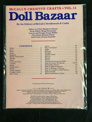 Arts And Crafts Mccalls Vol 11 Doll Bazaar 1984 Knit Crochet Embroidery Stich