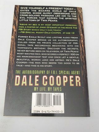 Rare Twin Peaks Book The Autobiography Of Dale Cooper My Life My Tapes 2