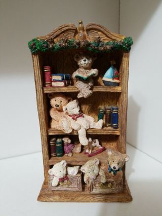 Russ Berrie Bears From The Past " Book Shelf Collectible 1766