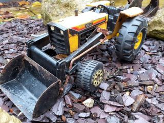 Rare Vintage TONKA Yellow Metal Tractor Loader Trench Digger 70s/80s 3