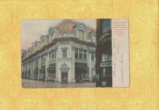 Ri Providence 1907 Antique Postcard Drug Store Hall & Lyon To Baltimore Wallace