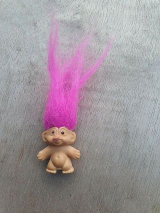 Troll Pencil Topper - Hot Pink Hair - Vintage Pencil Topper