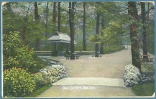 Antique Postcard,  Scott Park,  Burnley - Posted 1907 Complete With Stamp