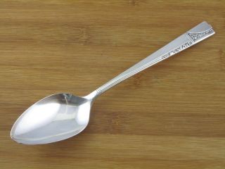 Oneida Caprice Solid Serving Spoon 8 3/8 " Nobility Silver Plate Flatware 1937