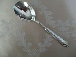 1 Large Ornate Serving Spoon,  Silver Plate From Italy