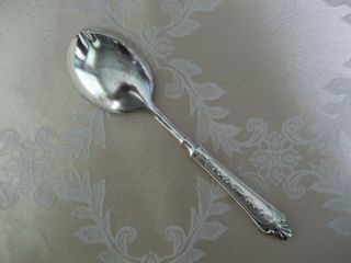 1 Large Ornate Serving Spoon,  Silver Plate from Italy 2