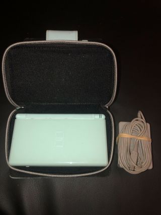 Nintendo Ds Lite Ice Blue Handheld System With Case And Charger Rare