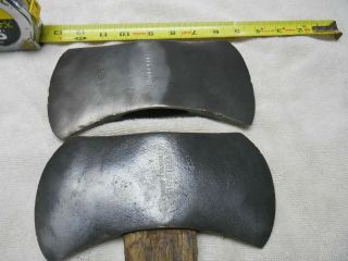 Vintage Rare Double Bit Axe Heads The Collins Co.  Legitimus And Collins Red Knig