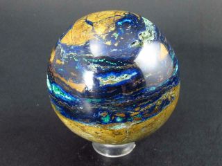 Rare Azurite Sphere Ball From Peru - 159 Grams - 1.  8 "