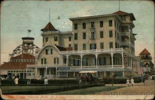 1908 Asbury Park,  Nj Hotel Plaza Monmouth County Jersey Antique Postcard