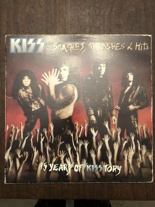 Very Rare Kiss Smashes,  Thrashes,  And Hits Picture Disc Record Lp With Gatefold