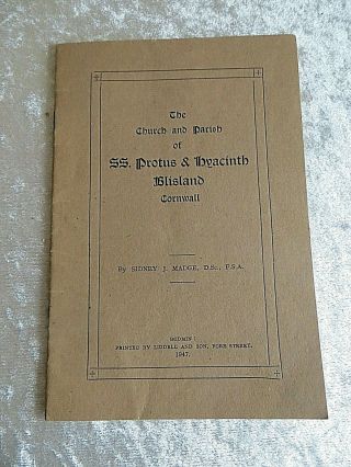 Antique Booklet The Church St Protus & Hyacinth Blisland Cornwall 1947